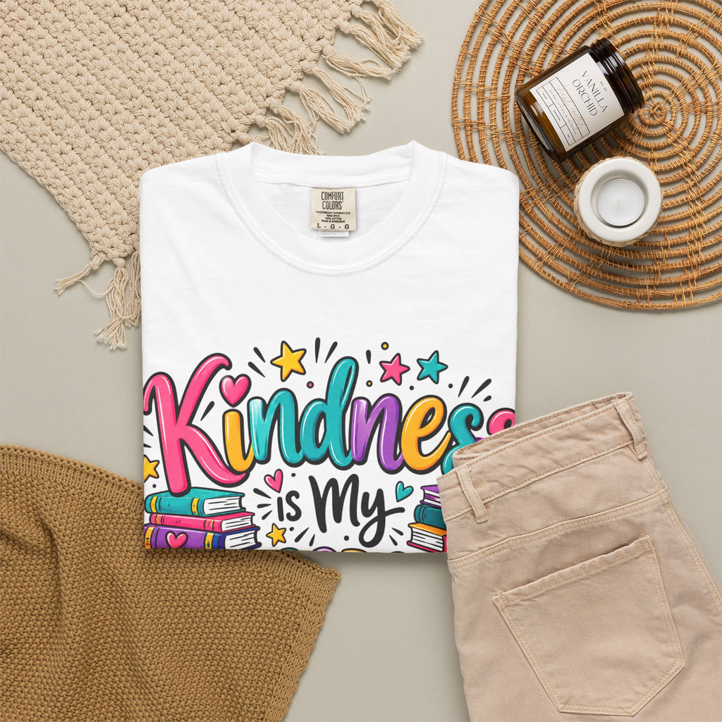 Kindness is My Classroom Superpower T-shirt | Teacher Typography Tee