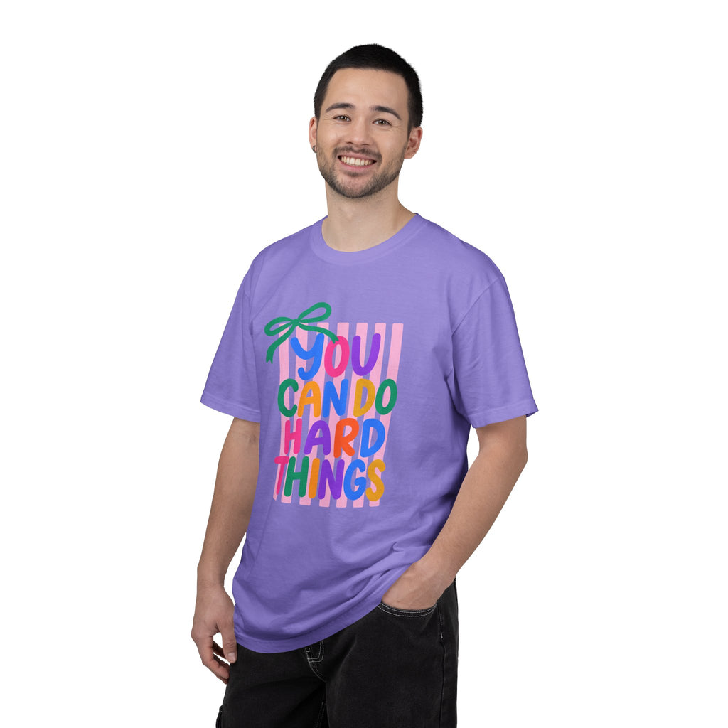 You Can Do Hard Things T-shirt | Colorful Motivational Typography