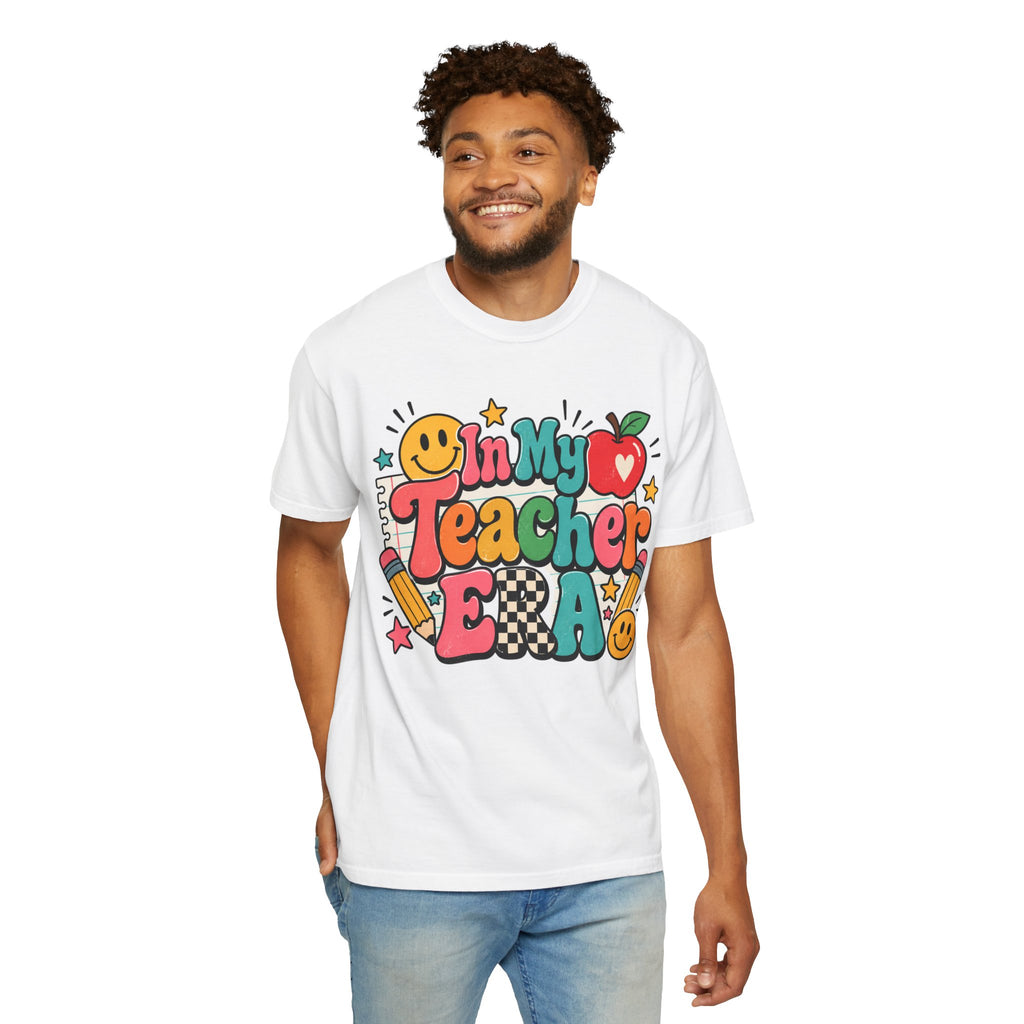 In My Teacher Era T-shirt | Retro School Graphic, Apple & Pencils