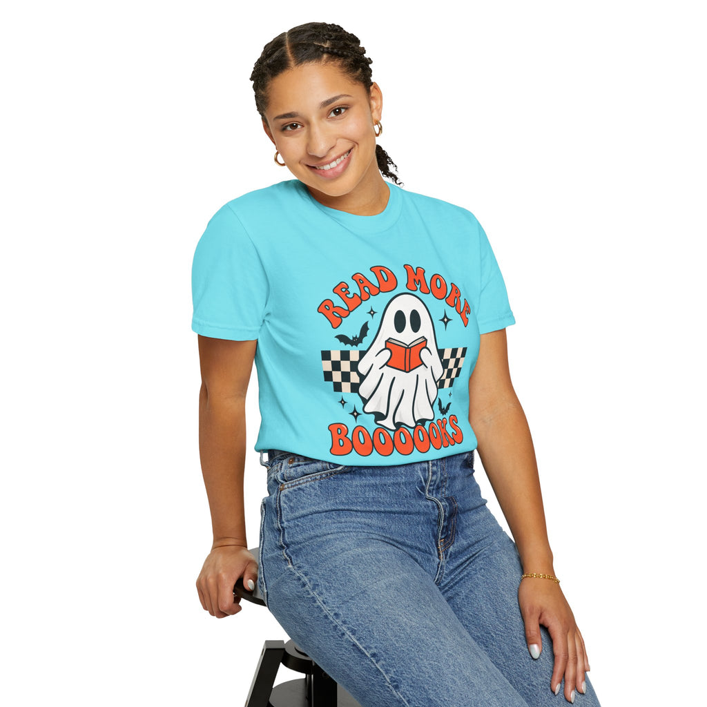 Read More Booooks ghost reading T-Shirt | Halloween book lover tee