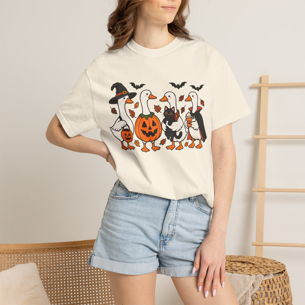 Halloween Ducks T-shirt | Geese in Costumes, Pumpkin Jack-O’-Lantern