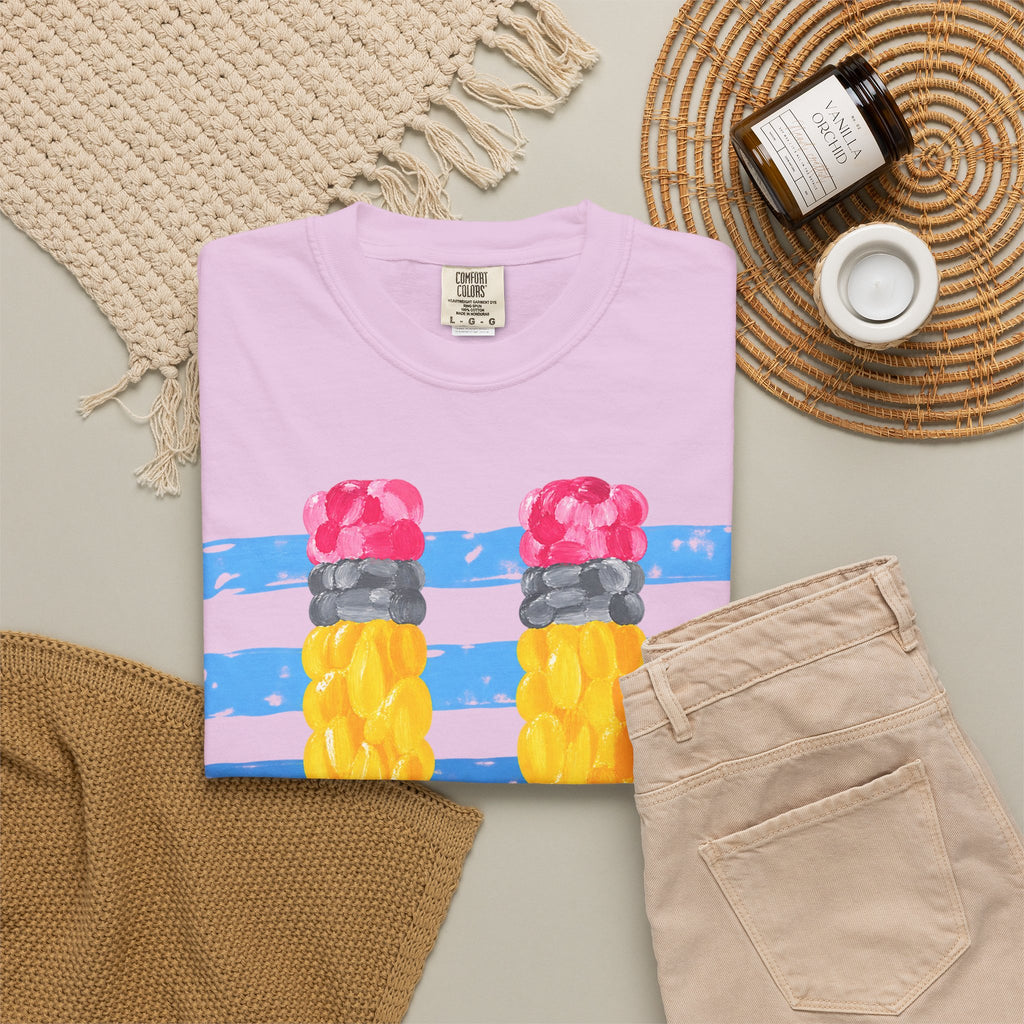 Braided Pencil Illustration T-Shirt | School Art Teacher Tee