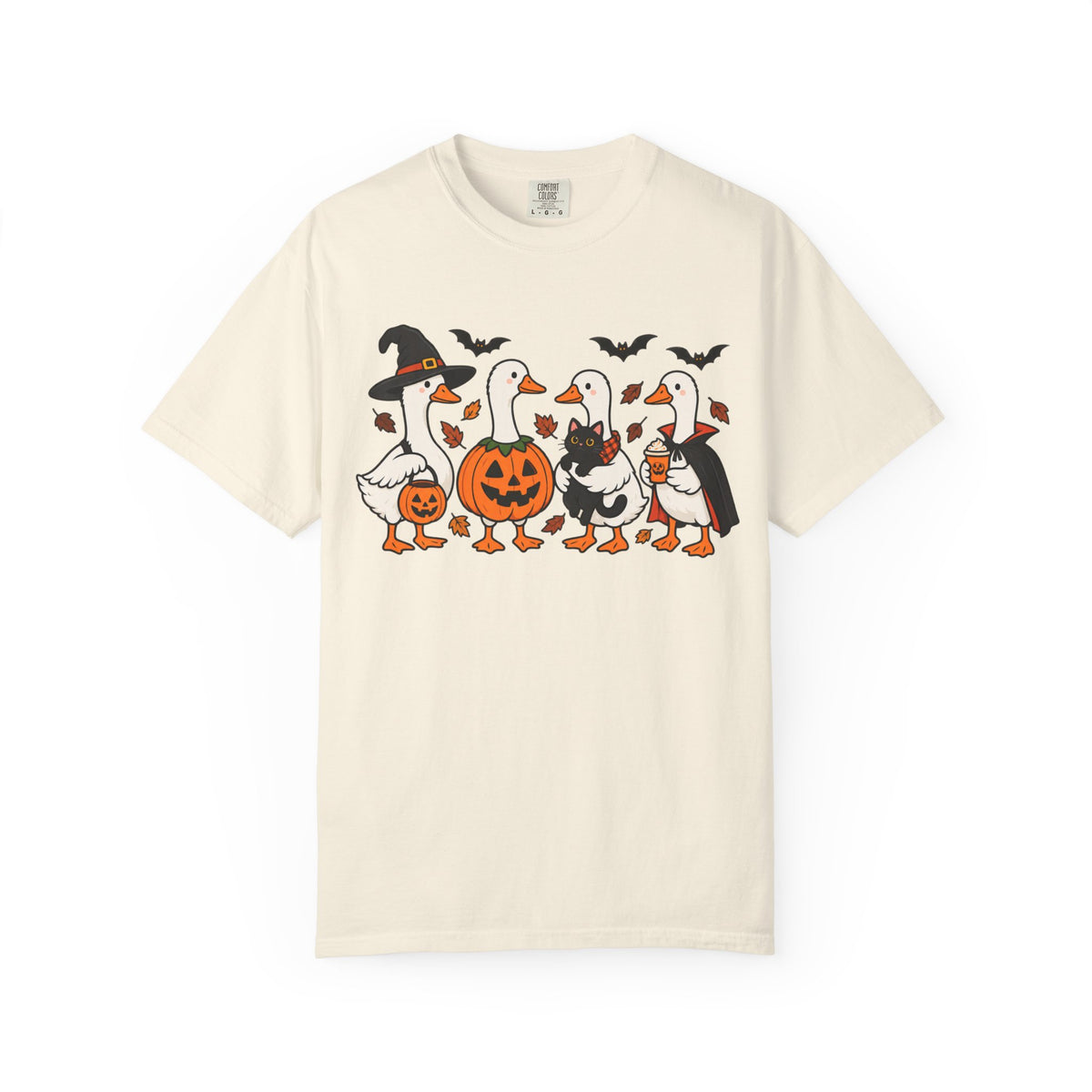 Halloween Ducks T-shirt | Geese in Costumes, Pumpkin Jack-O’-Lantern