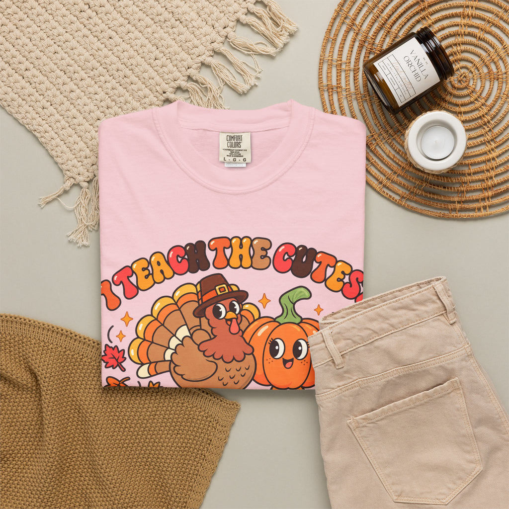 I Teach the Cutest Little Turkeys T-shirt | Thanksgiving Teacher Shirt