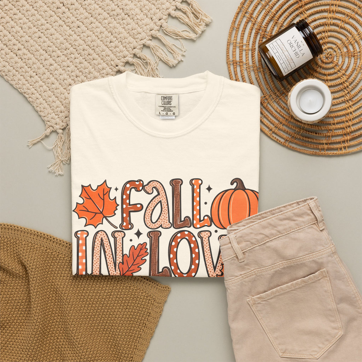 Fall in Love with Learning T-Shirt | Teacher Autumn Pumpkin Leaves