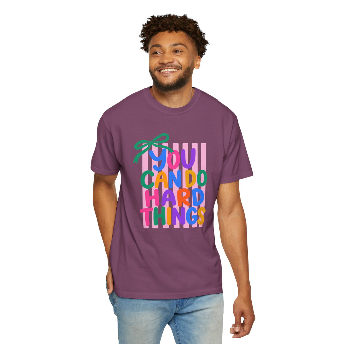 You Can Do Hard Things T-shirt | Colorful Motivational Typography