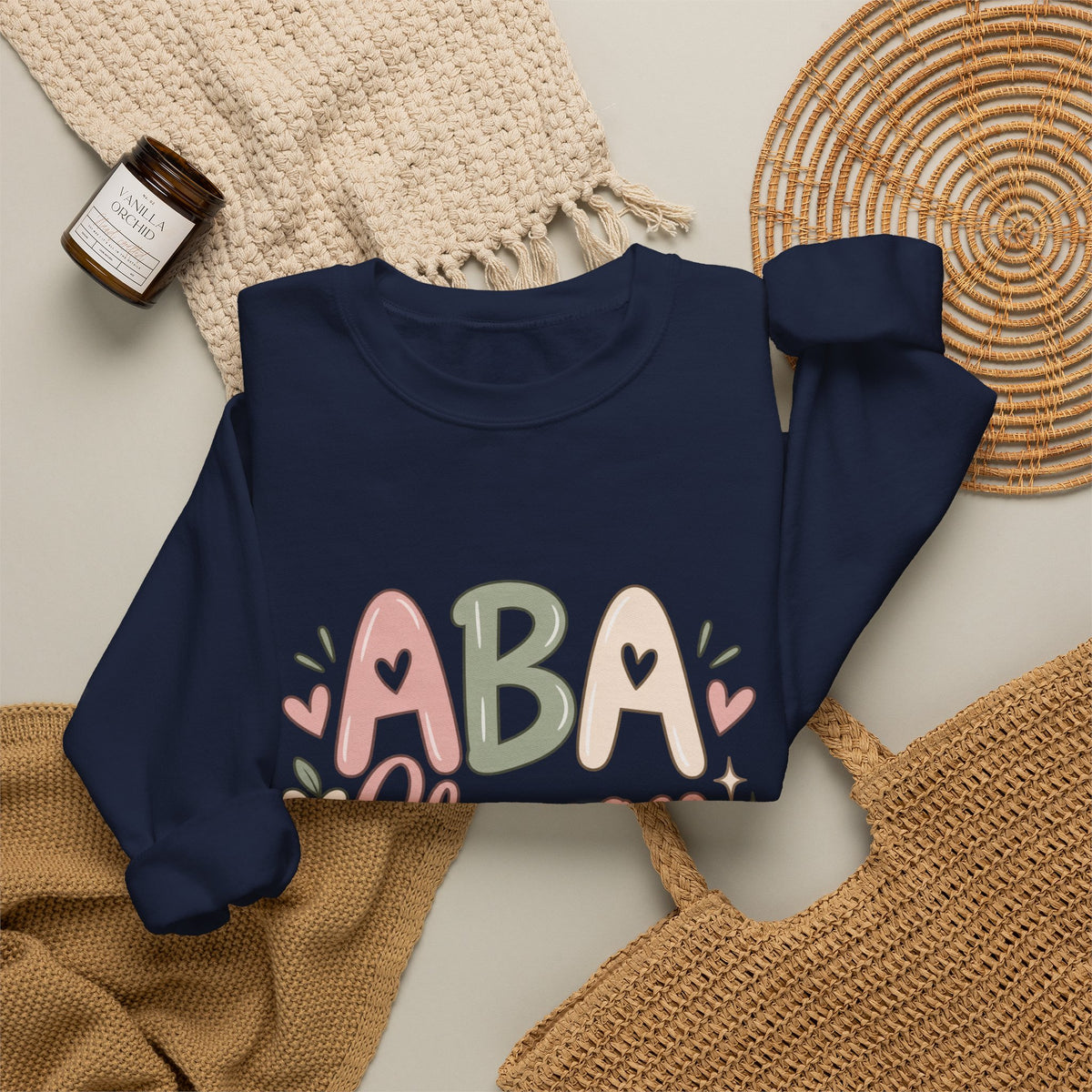 ABA Changes Lives Sweatshirt | Autism Therapy Awareness, Pastel Floral Design