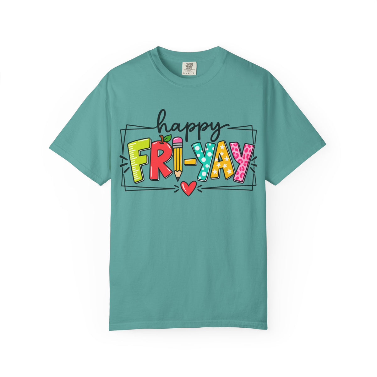 Happy Fri-yay Colorful Graphic T-shirt | Cute Friday Celebration Tee