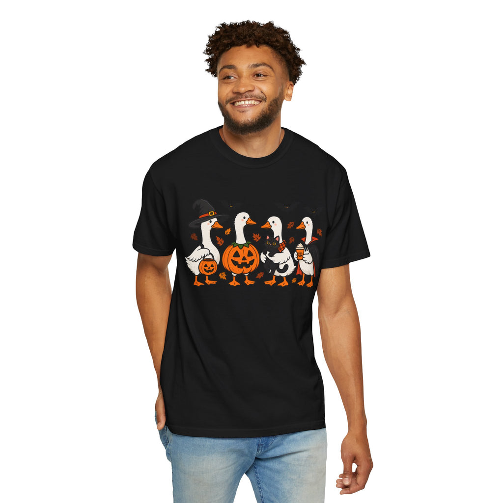 Halloween Ducks T-shirt | Geese in Costumes, Pumpkin Jack-O’-Lantern