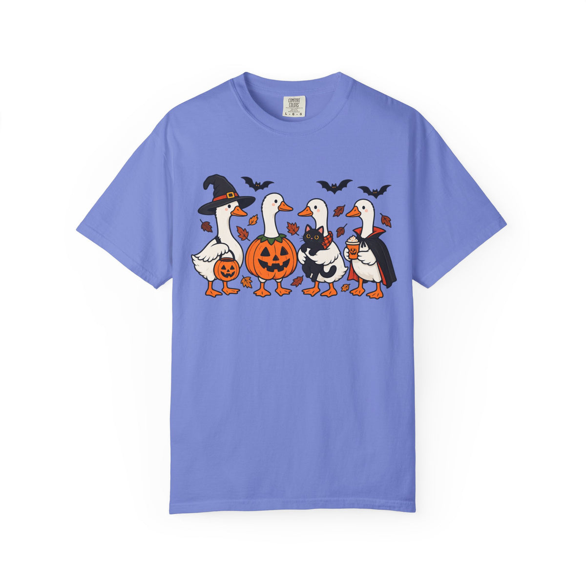 Halloween Ducks T-shirt | Geese in Costumes, Pumpkin Jack-O’-Lantern