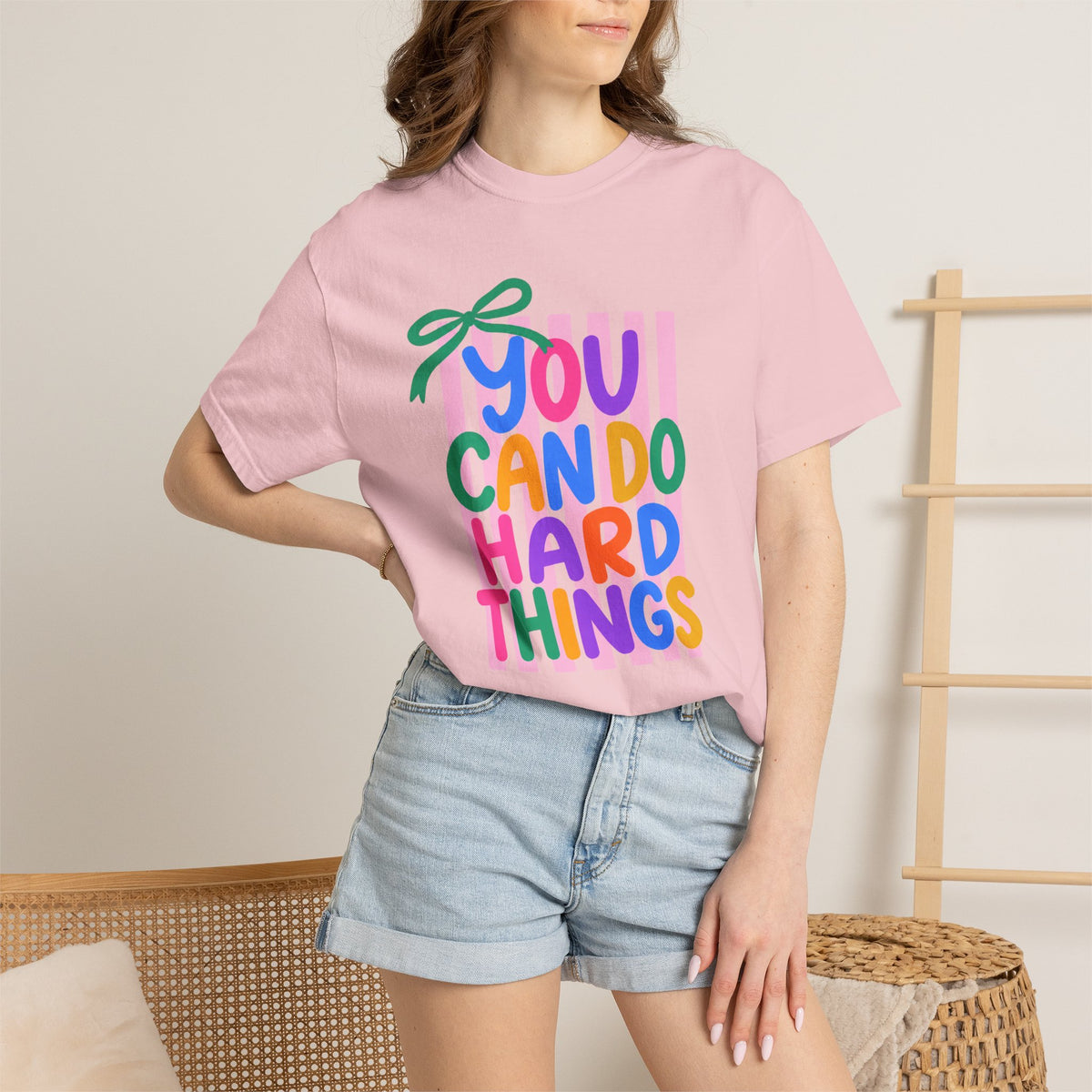 You Can Do Hard Things T-shirt | Colorful Motivational Typography