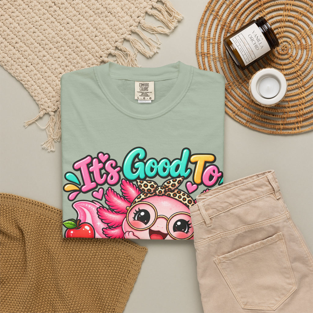 It's Good To Axolotl Questions Brenda Tee | Cute Axolotl Cartoon, Colorful Study Design