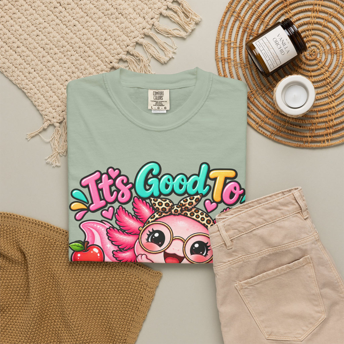 It's Good To Axolotl Questions Brenda Tee | Cute Axolotl Cartoon, Colorful Study Design