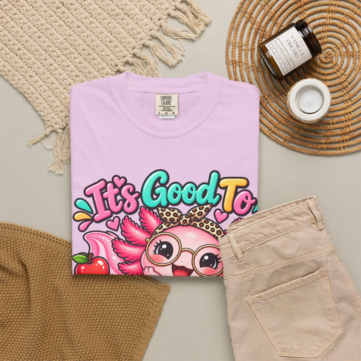 It's Good To Axolotl Questions Brenda Tee | Cute Axolotl Cartoon, Colorful Study Design