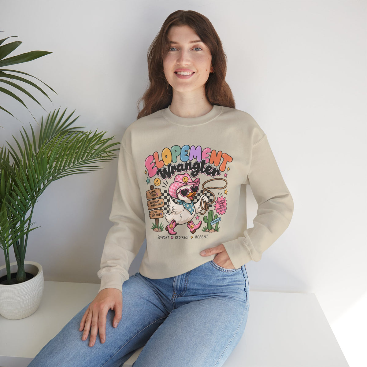 Elopement Wrangler sweatshirt | Cute Western Elopement Graphic Crewneck