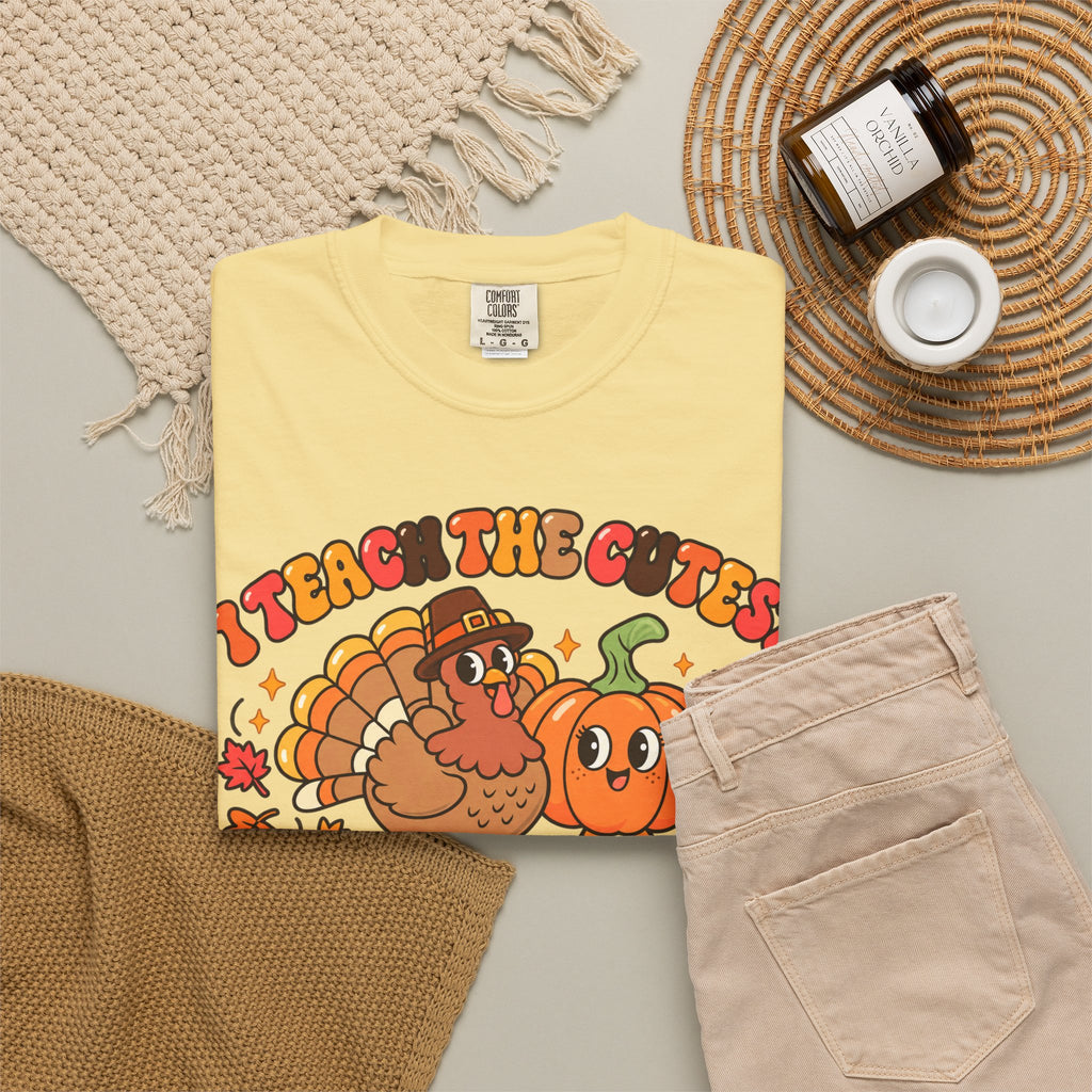 I Teach the Cutest Little Turkeys T-shirt | Thanksgiving Teacher Shirt