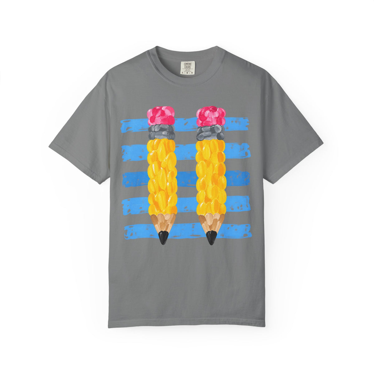 Braided Pencil Illustration T-Shirt | School Art Teacher Tee
