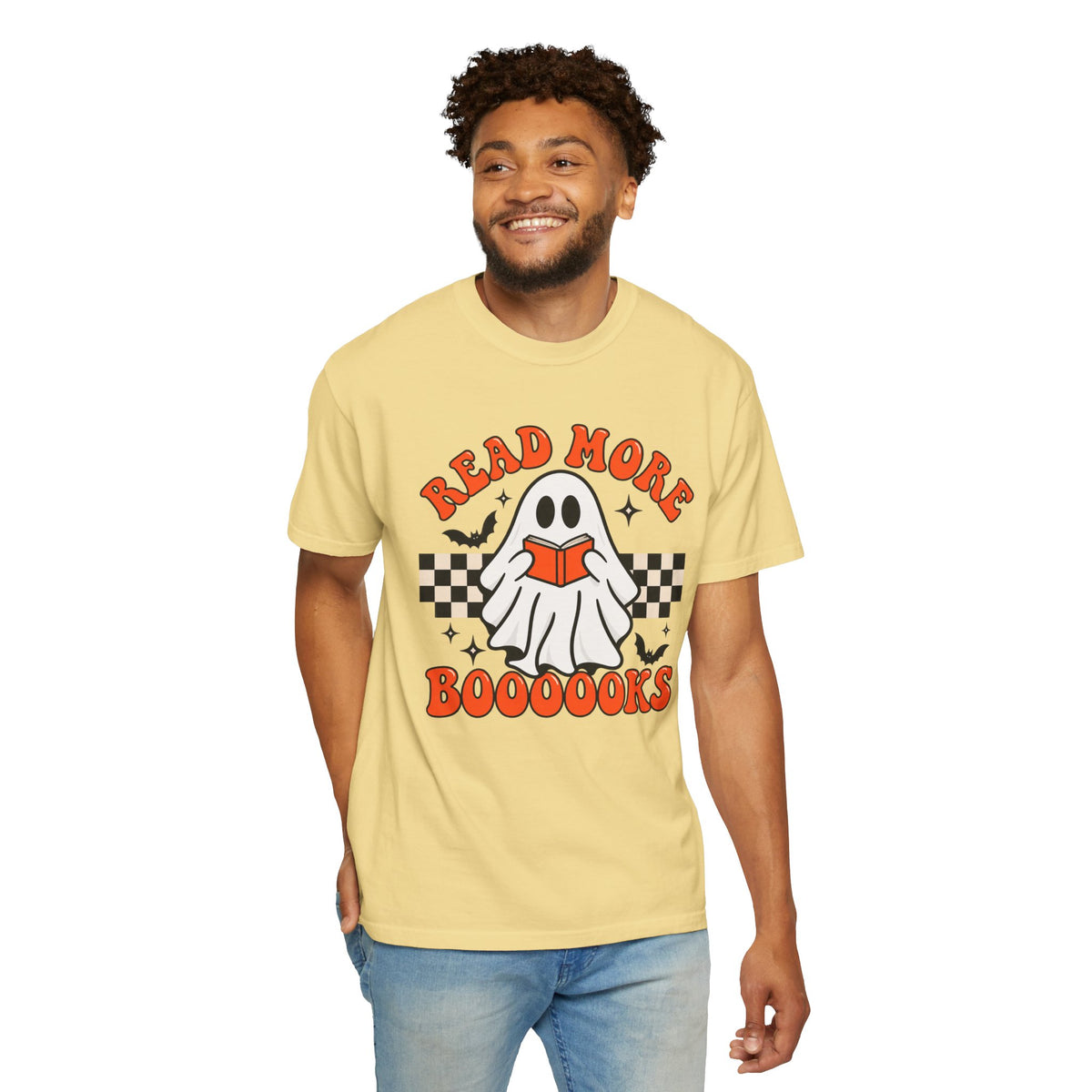 Read More Booooks ghost reading T-Shirt | Halloween book lover tee