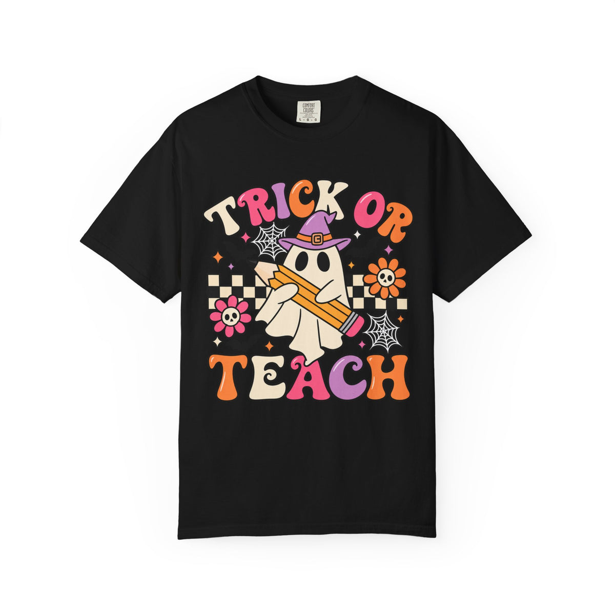 Trick or Teach ghost Halloween T-Shirt | Teacher Halloween shirt