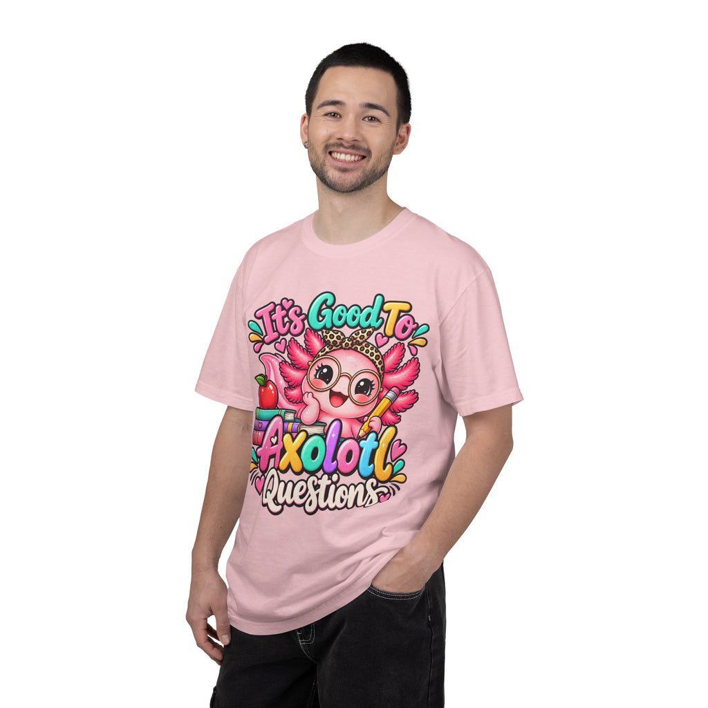 It's Good To Axolotl Questions Brenda Tee | Cute Axolotl Cartoon, Colorful Study Design