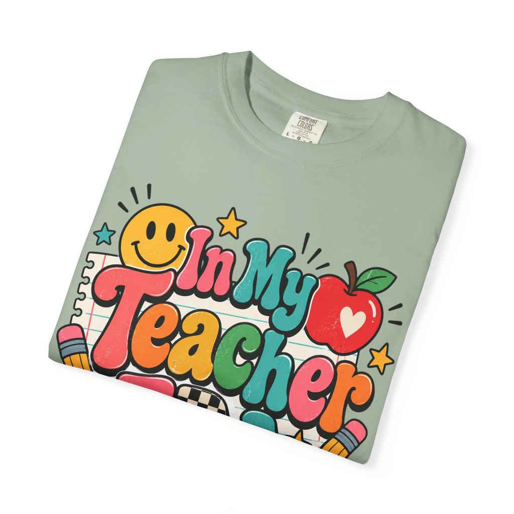 In My Teacher Era T-shirt | Retro School Graphic, Apple & Pencils
