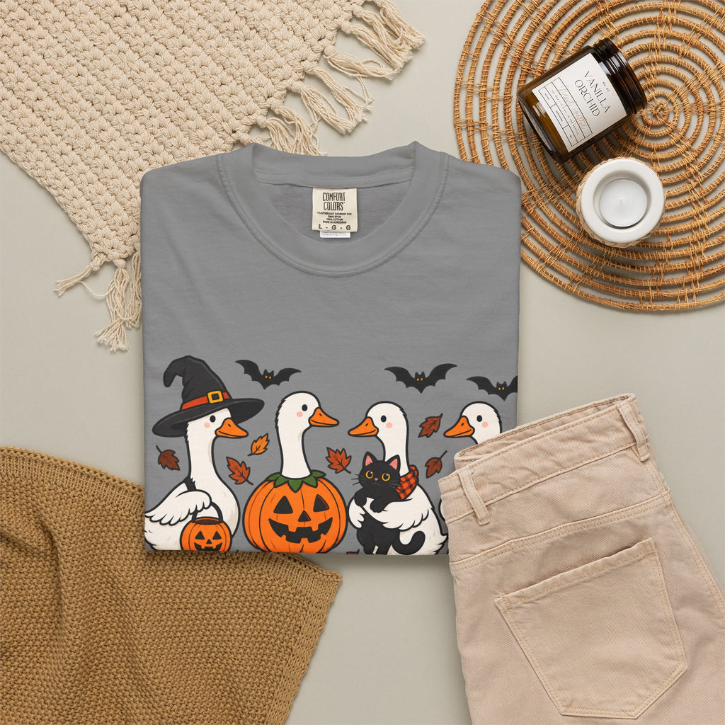 Halloween Ducks T-shirt | Geese in Costumes, Pumpkin Jack-O’-Lantern