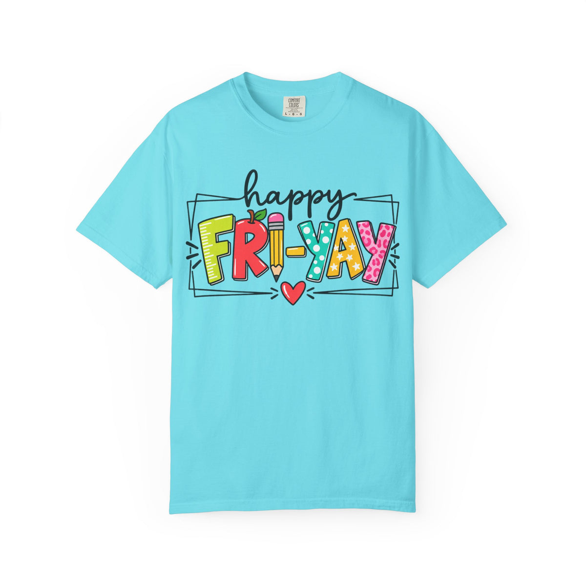 Happy Fri-yay Colorful Graphic T-shirt | Cute Friday Celebration Tee