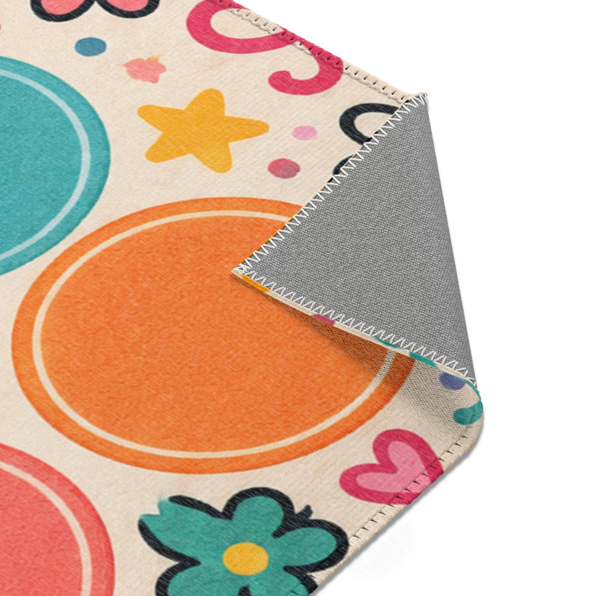 Colorful Rainbow Dots Playful Pattern Area Rug | Kids Nursery Decor