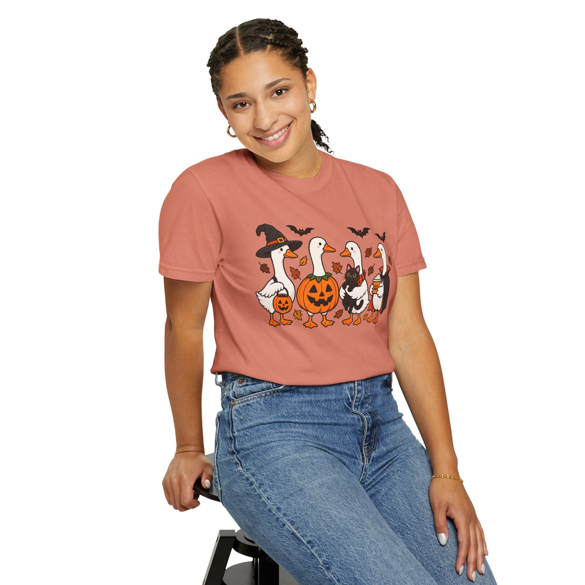 Halloween Ducks T-shirt | Geese in Costumes, Pumpkin Jack-O’-Lantern