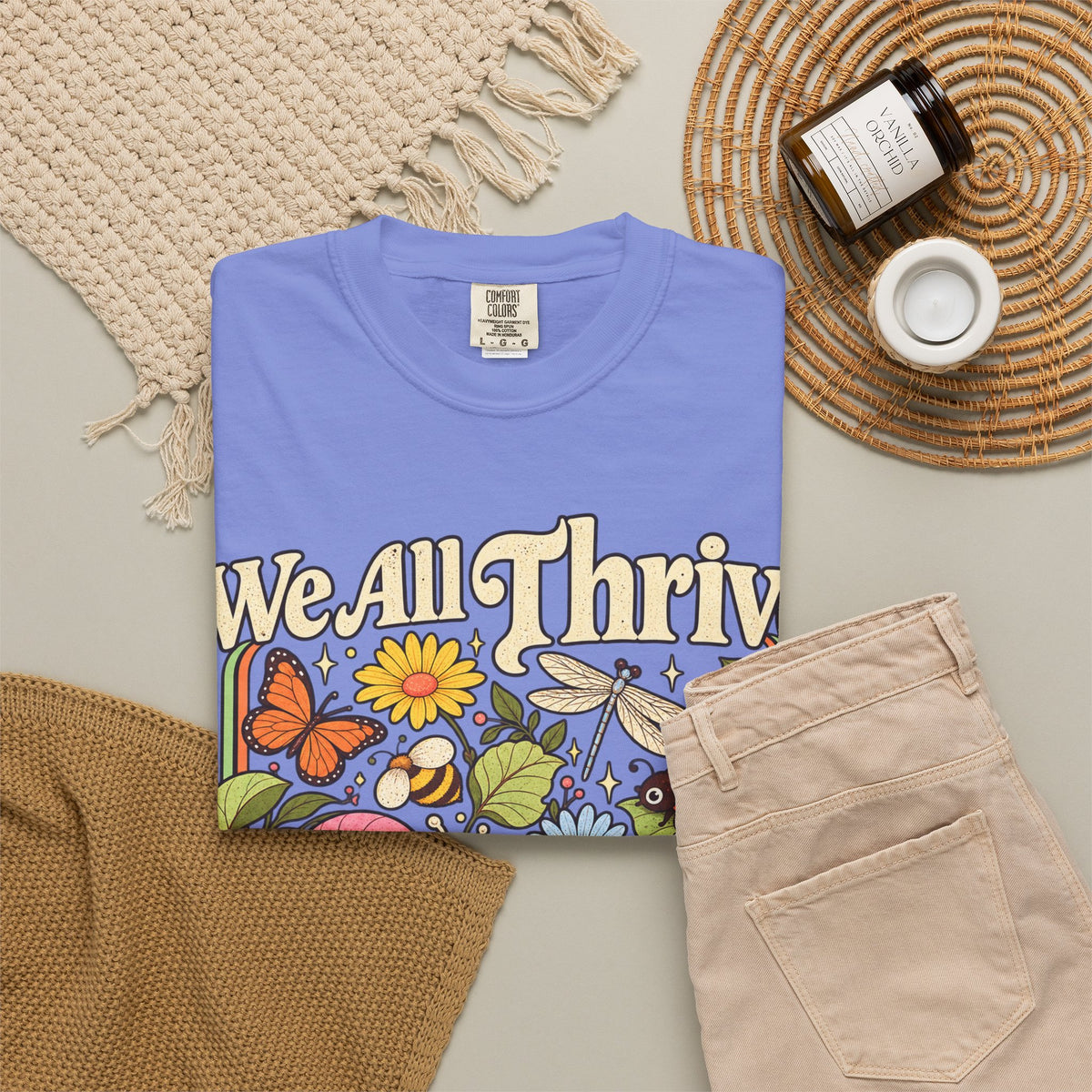 We All Thrive Under Different Conditions T-shirt | Floral Nature Illustration