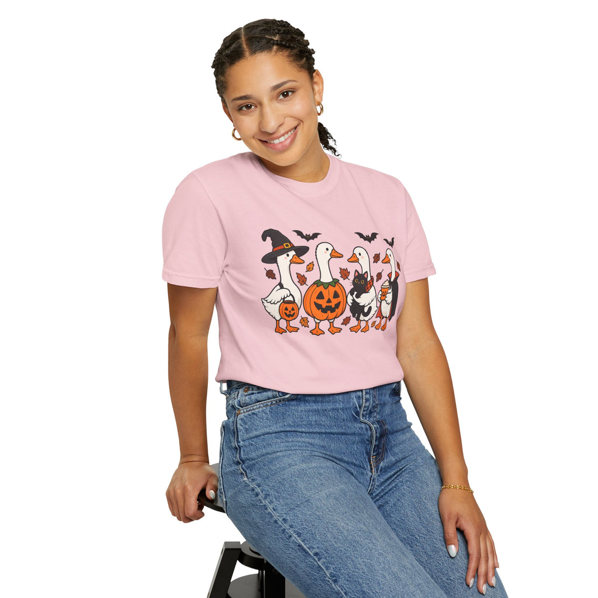 Halloween Ducks T-shirt | Geese in Costumes, Pumpkin Jack-O’-Lantern