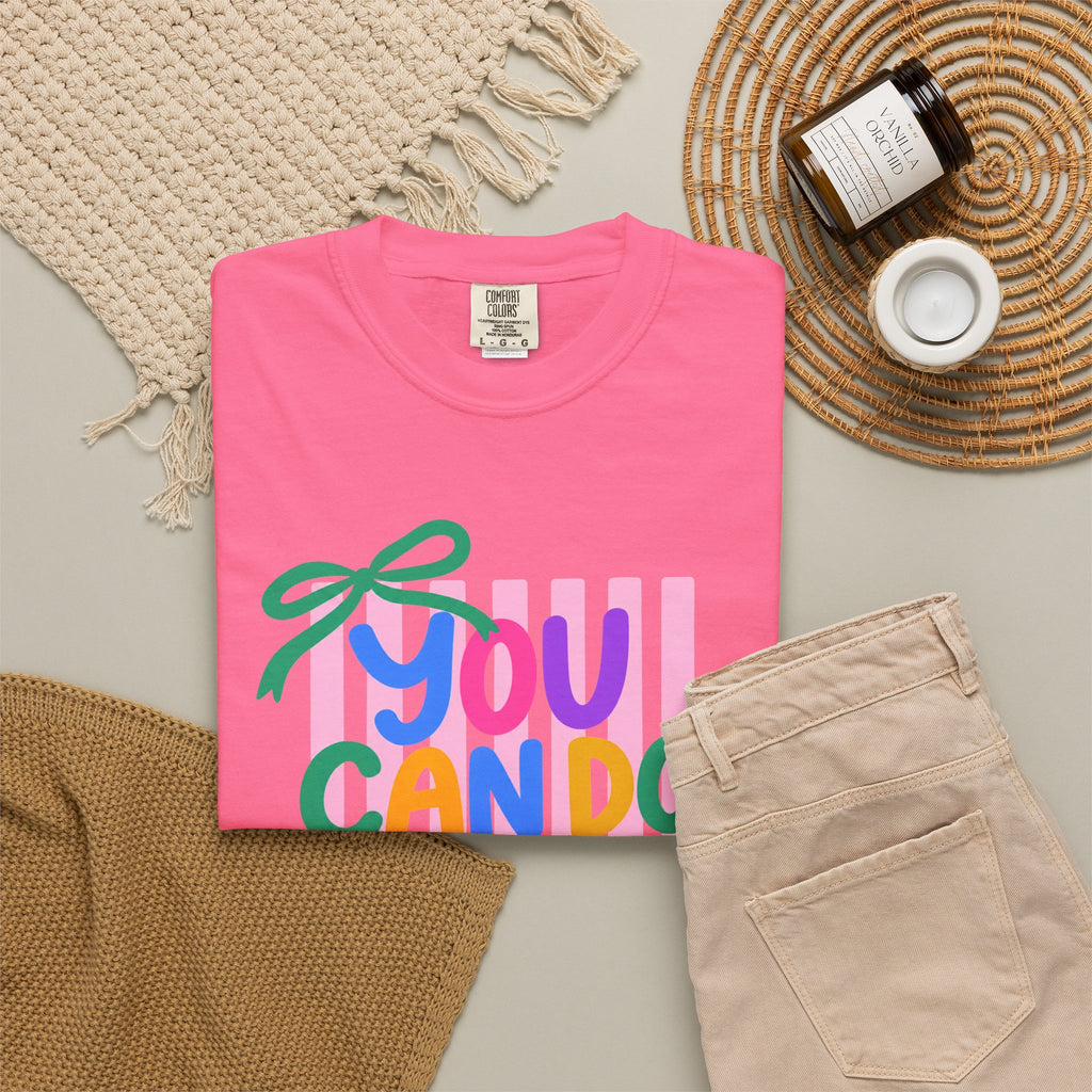 You Can Do Hard Things T-shirt | Colorful Motivational Typography
