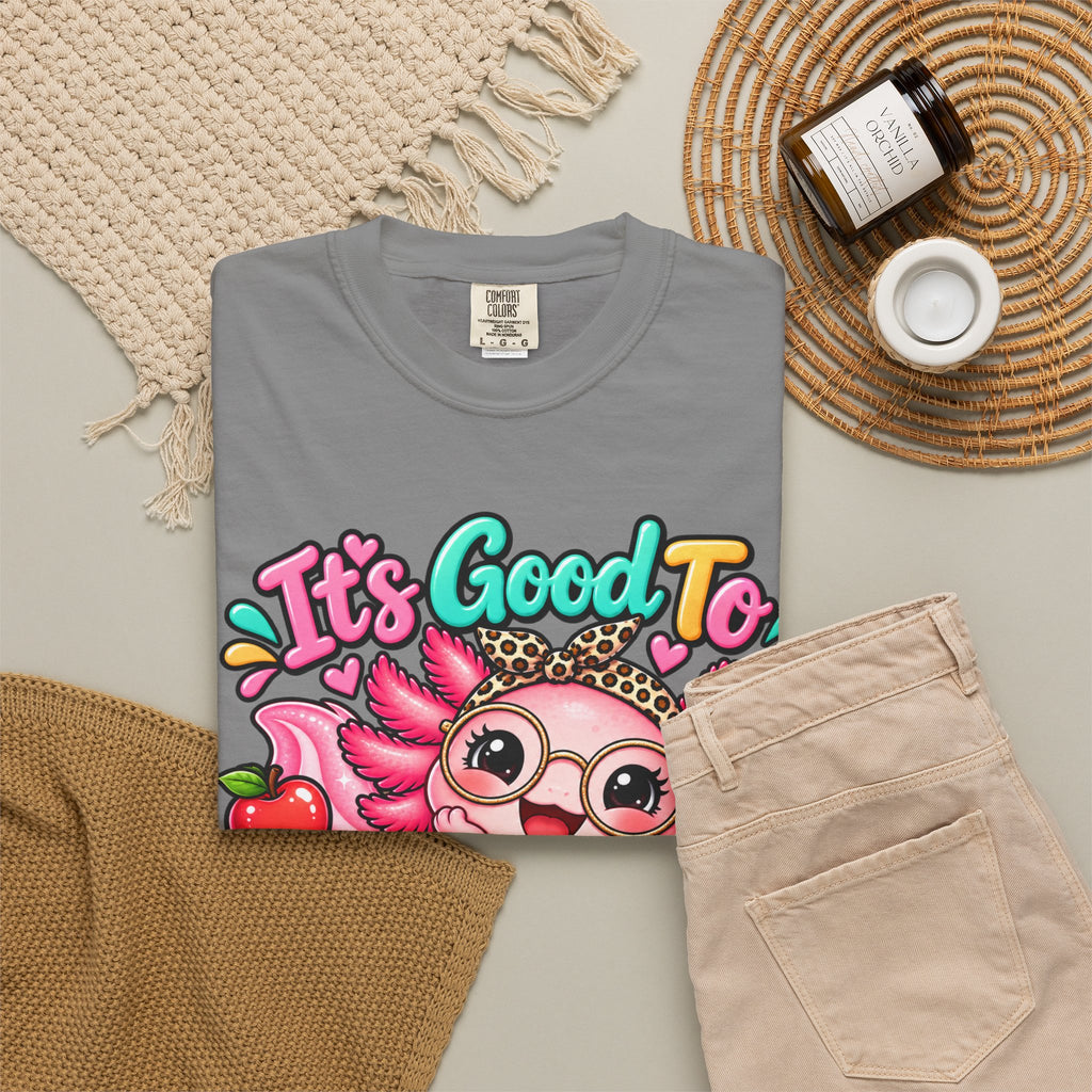 It's Good To Axolotl Questions Brenda Tee | Cute Axolotl Cartoon, Colorful Study Design