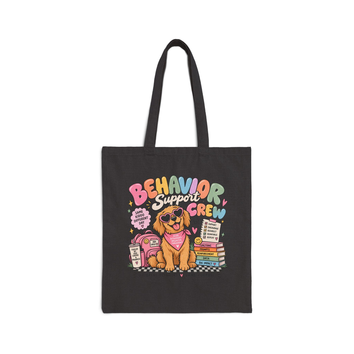 Behavior Support Crew Tote Bag | Therapy Dog Design, School Counseling Supplies