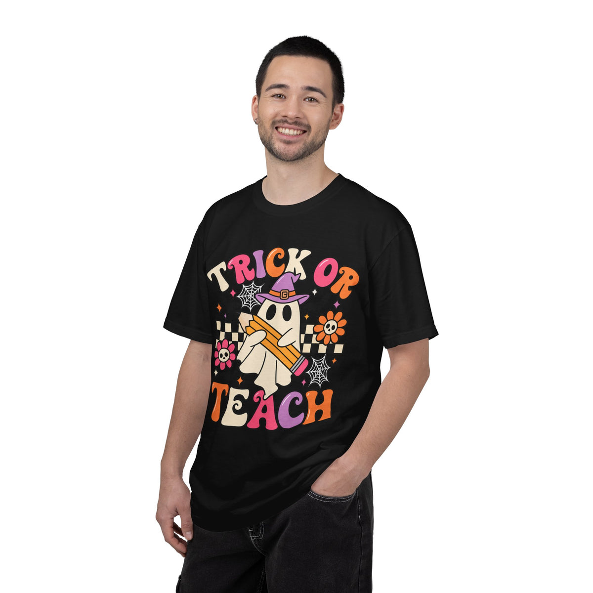 Trick or Teach ghost Halloween T-Shirt | Teacher Halloween shirt