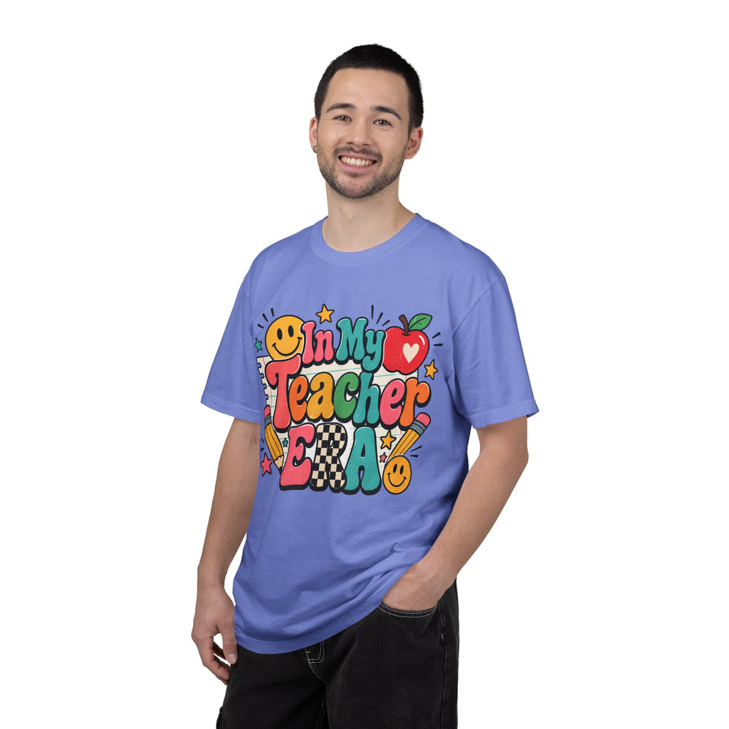 In My Teacher Era T-shirt | Retro School Graphic, Apple & Pencils