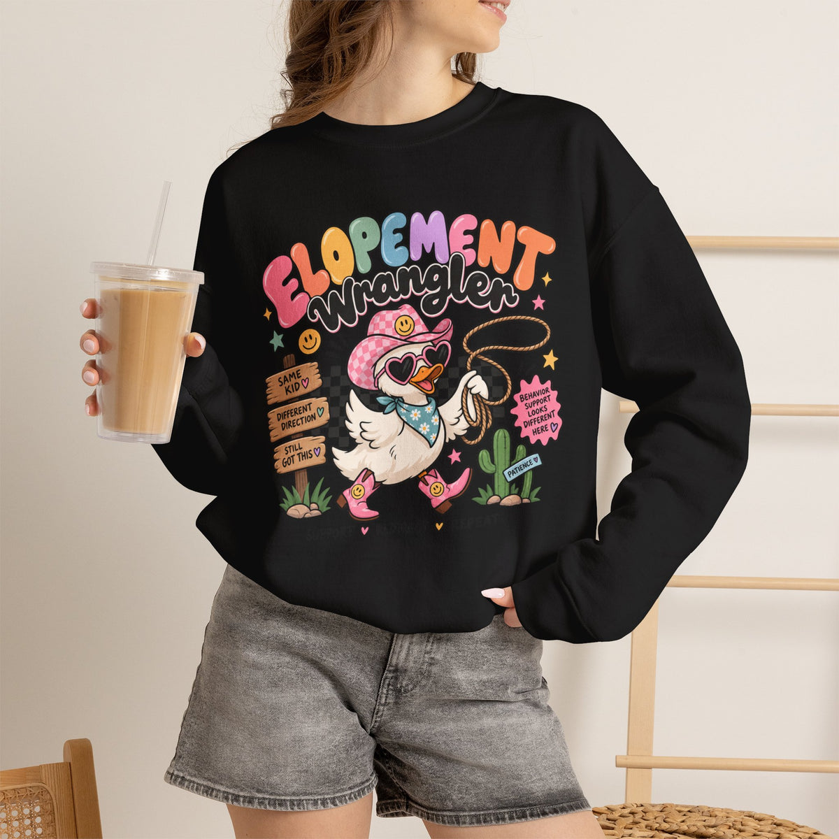 Elopement Wrangler sweatshirt | Cute Western Elopement Graphic Crewneck