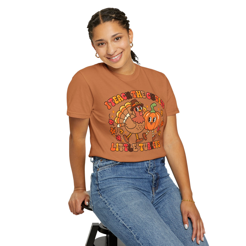 I Teach the Cutest Little Turkeys T-shirt | Thanksgiving Teacher Shirt