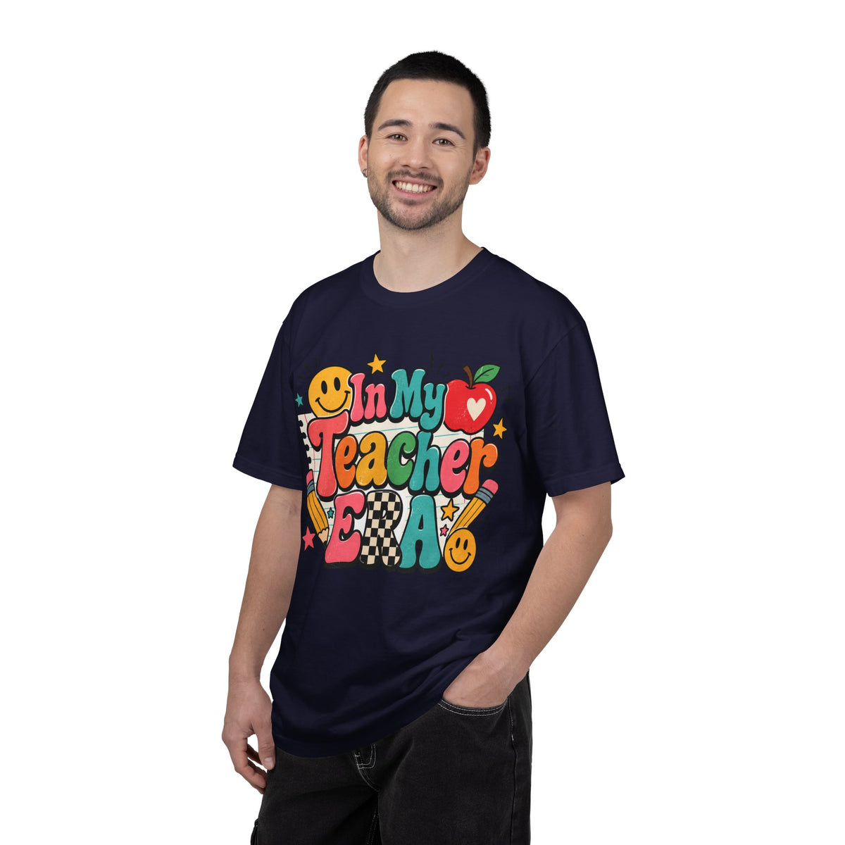 In My Teacher Era T-shirt | Retro School Graphic, Apple & Pencils