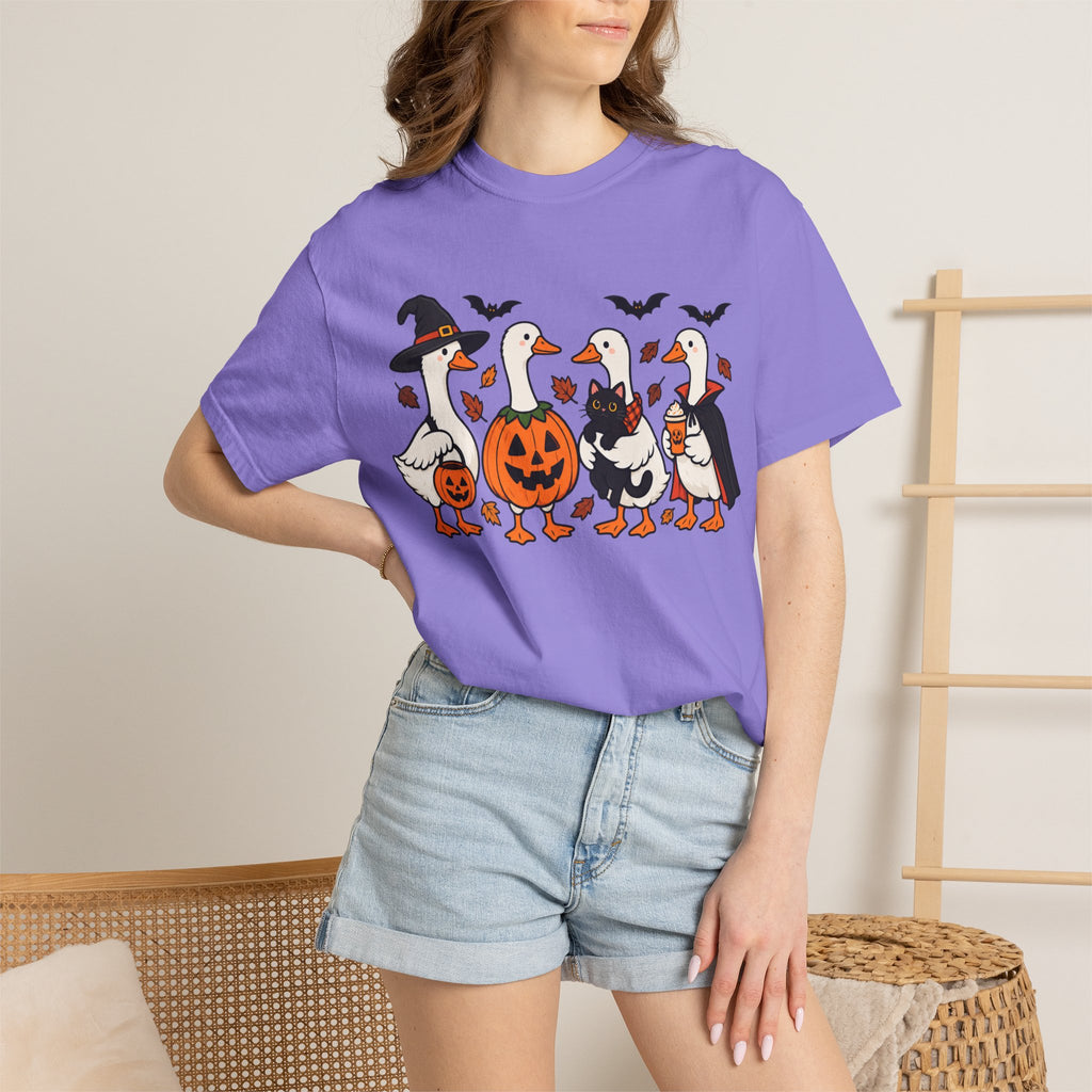 Halloween Ducks T-shirt | Geese in Costumes, Pumpkin Jack-O’-Lantern