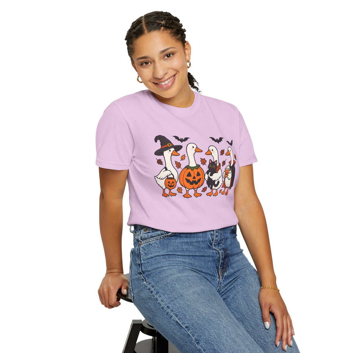 Halloween Ducks T-shirt | Geese in Costumes, Pumpkin Jack-O’-Lantern