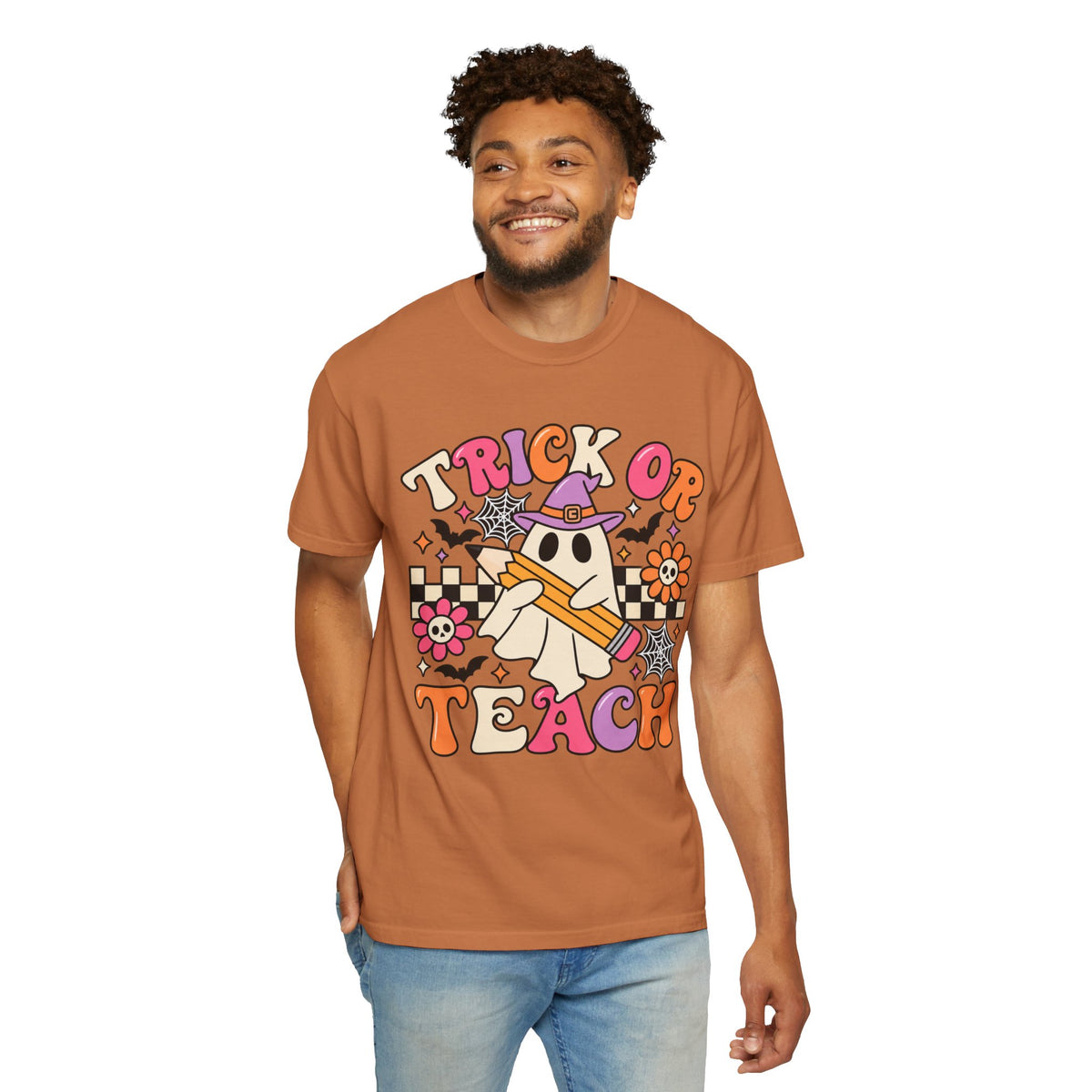 Trick or Teach ghost Halloween T-Shirt | Teacher Halloween shirt