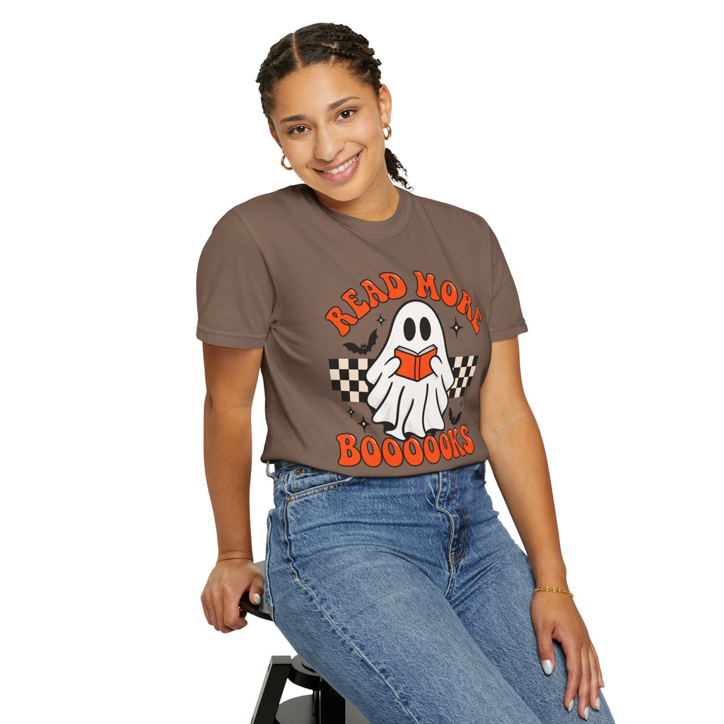 Read More Booooks ghost reading T-Shirt | Halloween book lover tee