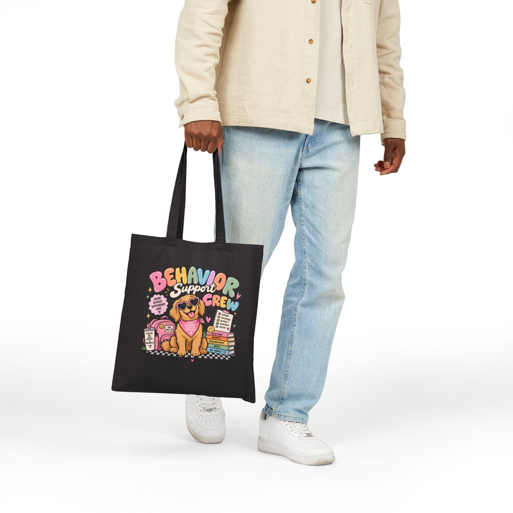 Behavior Support Crew Tote Bag | Therapy Dog Design, School Counseling Supplies