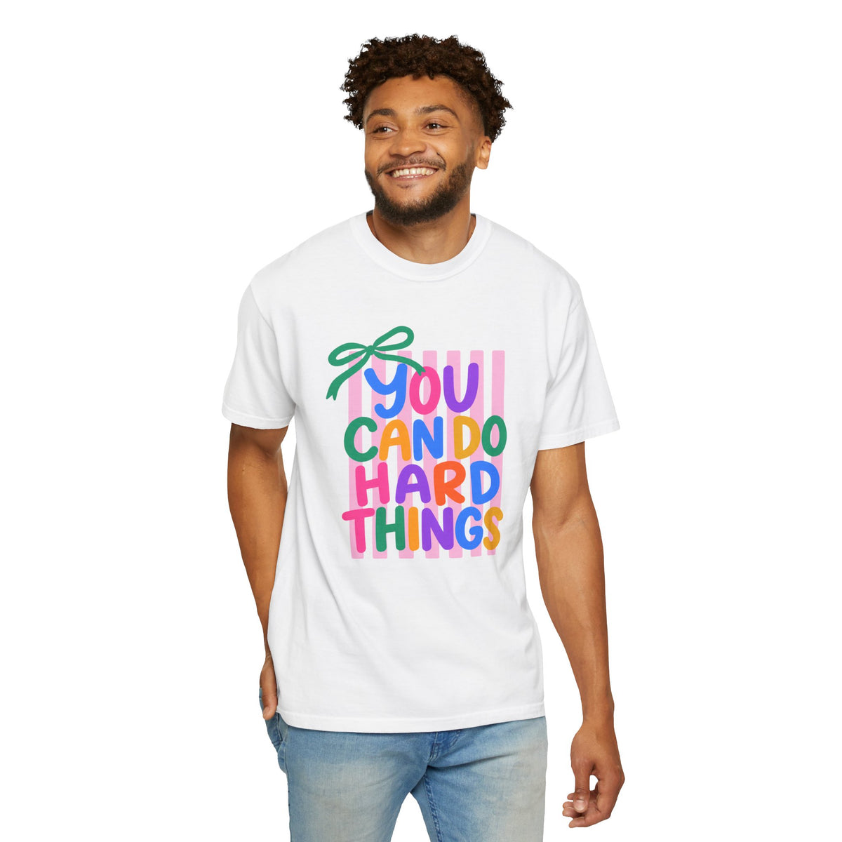 You Can Do Hard Things T-shirt | Colorful Motivational Typography