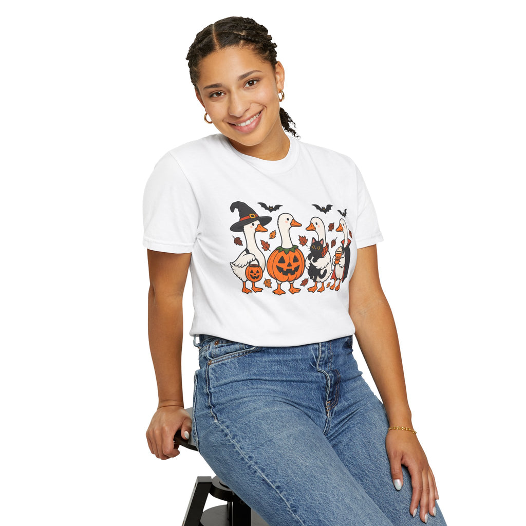 Halloween Ducks T-shirt | Geese in Costumes, Pumpkin Jack-O’-Lantern