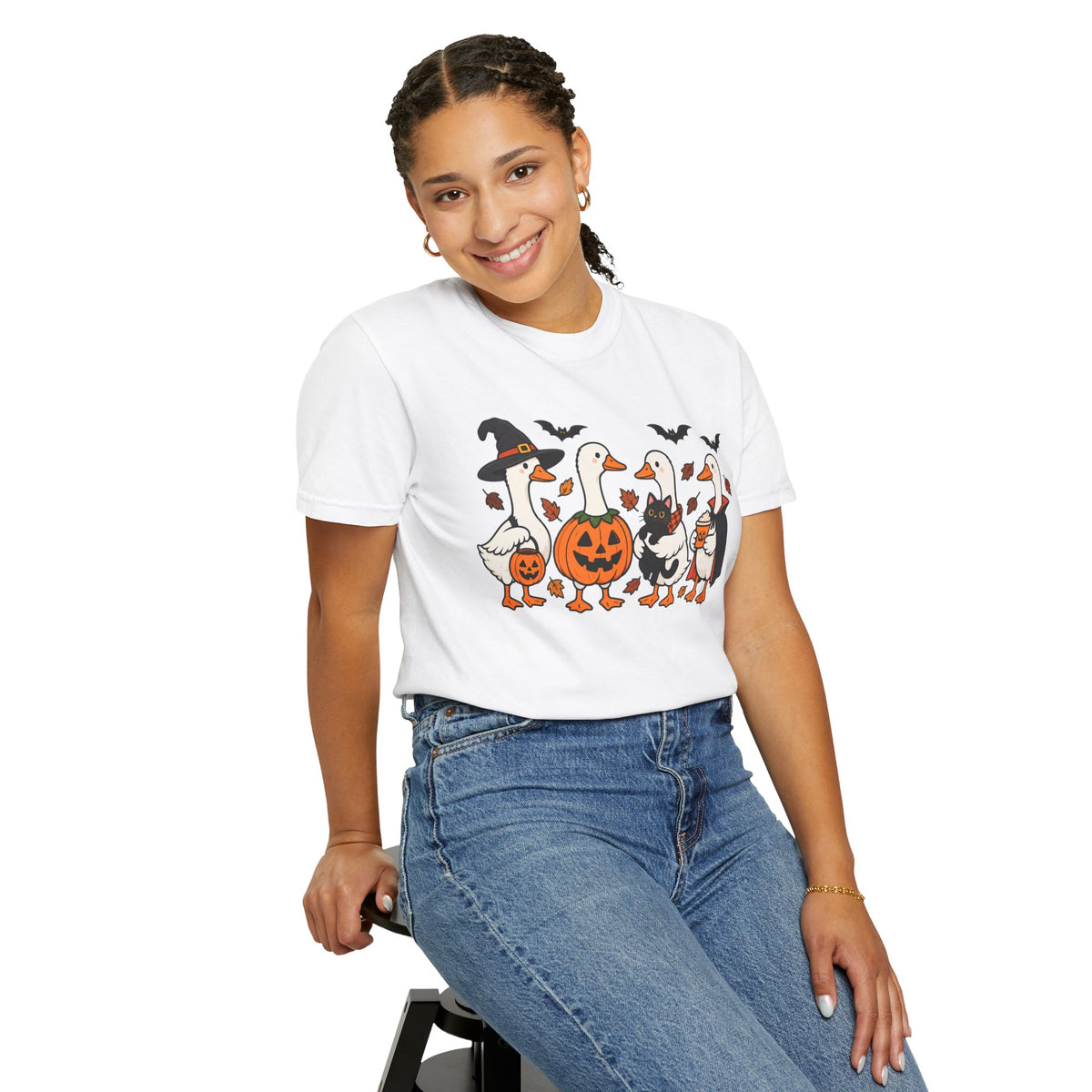 Halloween Ducks T-shirt | Geese in Costumes, Pumpkin Jack-O’-Lantern