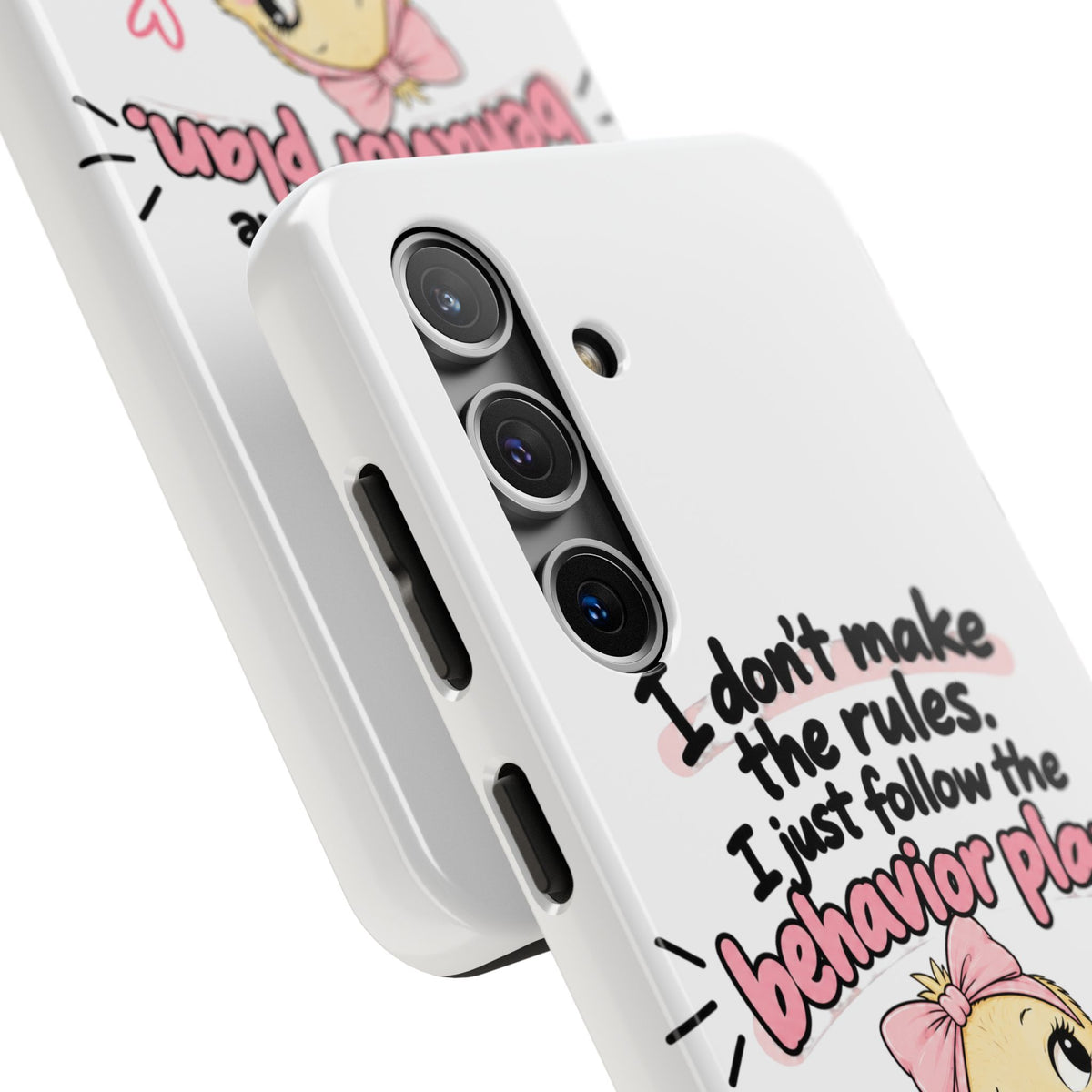 Cute Chick "I Don't Make the Rules" behavior plan phone case | Tough Phone Case