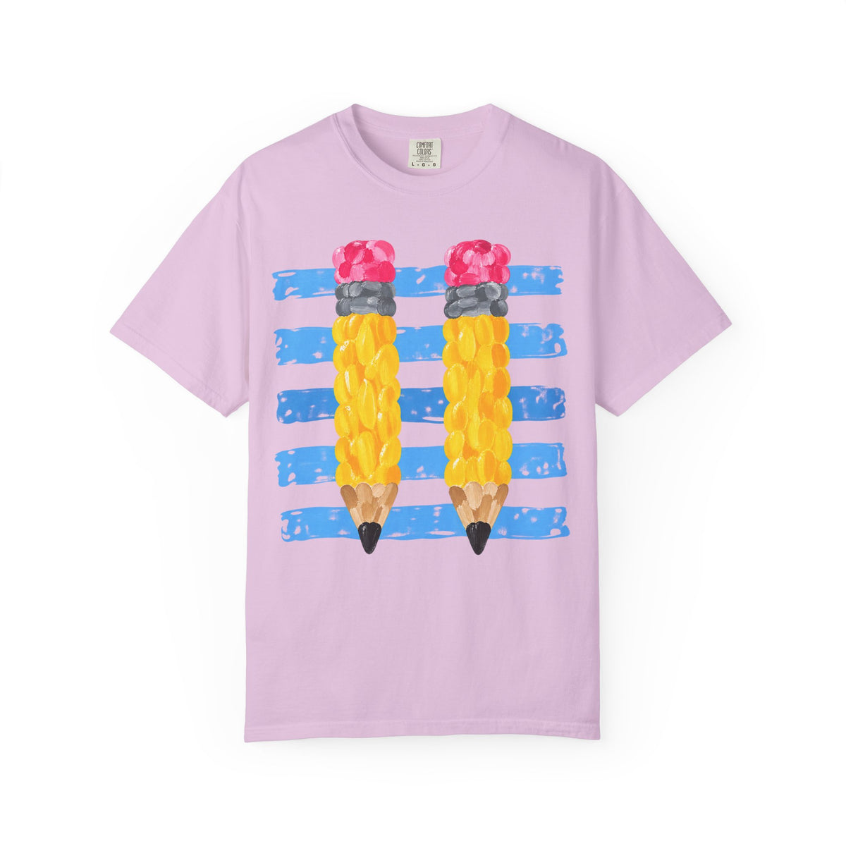 Braided Pencil Illustration T-Shirt | School Art Teacher Tee