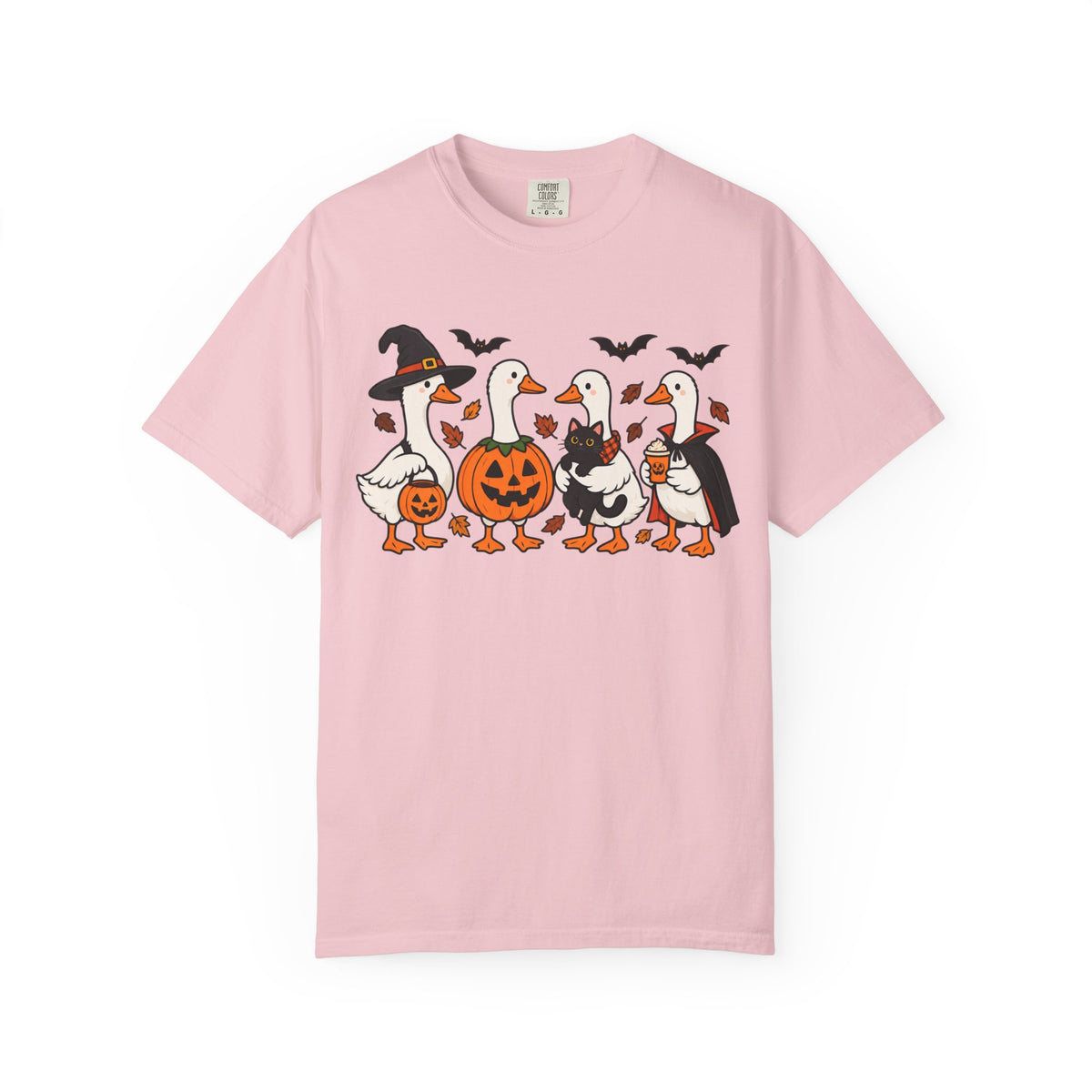 Halloween Ducks T-shirt | Geese in Costumes, Pumpkin Jack-O’-Lantern
